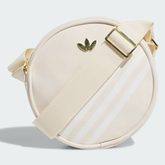 Adidas Terrace Crossbody Bag- White/Gold Metallic/White - Picture 1 of 11